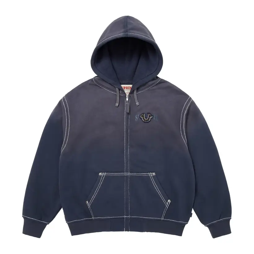 Supreme/True Religion Zip Up Hooded Sweatshirt
