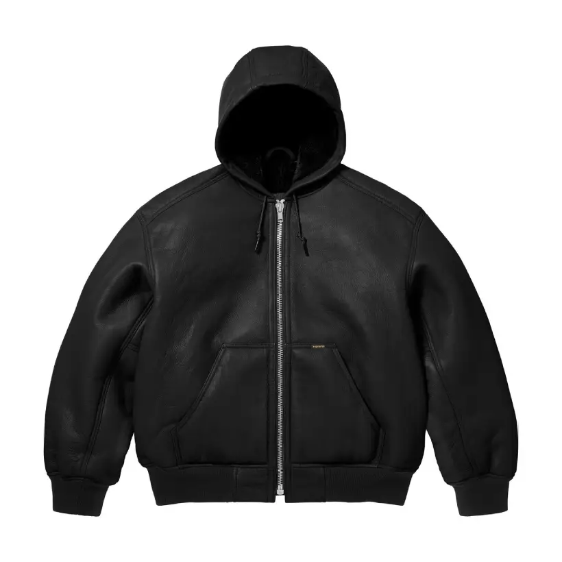 Supreme Schott Shearling Hooded Work Jacket